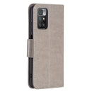 For Xiaomi Redmi 10 Two Butterflies Embossing Pattern Horizontal Flip Leather Case with Holder & Card Slot & Wallet & Lanyard(Grey)