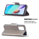 For Xiaomi Redmi 10 Two Butterflies Embossing Pattern Horizontal Flip Leather Case with Holder & Card Slot & Wallet & Lanyard(Grey)