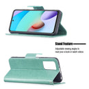 For Xiaomi Redmi 10 Two Butterflies Embossing Pattern Horizontal Flip Leather Case with Holder & Card Slot & Wallet & Lanyard(Green)