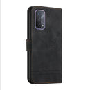 For OPPO A74 Retro Skin Feel Horizontal Flip Soft TPU + PU Leather Case with Holder & Card Slots & Photo Frame(Black)
