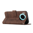 For Huawei Y9a Retro Skin Feel Horizontal Flip Soft TPU + PU Leather Case with Holder & Card Slots & Photo Frame(Coffee)