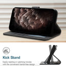 For Huawei Y9a Retro Skin Feel Horizontal Flip Soft TPU + PU Leather Case with Holder & Card Slots & Photo Frame(Black)
