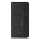 For OPPO Realme C21Y Magnetic Buckle Retro Pattern Horizontal Flip Leather Case with Holder & Card Slot & Wallet(Black)