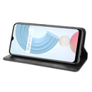 For OPPO Realme C21Y Magnetic Buckle Retro Pattern Horizontal Flip Leather Case with Holder & Card Slot & Wallet(Black)