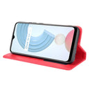 For OPPO Realme C21Y Magnetic Buckle Retro Pattern Horizontal Flip Leather Case with Holder & Card Slot & Wallet(Red)
