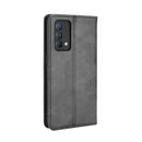 For OPPO Realme GT Master Magnetic Buckle Retro Pattern Horizontal Flip Leather Case with Holder & Card Slot & Wallet(Black)