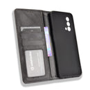 For OPPO Realme GT Master Magnetic Buckle Retro Pattern Horizontal Flip Leather Case with Holder & Card Slot & Wallet(Black)