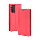 For OPPO Realme GT Master Magnetic Buckle Retro Pattern Horizontal Flip Leather Case with Holder & Card Slot & Wallet(Red)