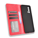 For OPPO Realme GT Master Magnetic Buckle Retro Pattern Horizontal Flip Leather Case with Holder & Card Slot & Wallet(Red)