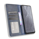 For OPPO Realme GT Master Magnetic Buckle Retro Pattern Horizontal Flip Leather Case with Holder & Card Slot & Wallet(Blue)