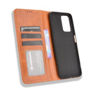For Xiaomi Redmi 10 Magnetic Buckle Retro Pattern Horizontal Flip Leather Case with Holder & Card Slot & Wallet(Brown)