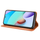 For Xiaomi Redmi 10 Magnetic Buckle Retro Pattern Horizontal Flip Leather Case with Holder & Card Slot & Wallet(Brown)