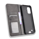 For UMIDIGI Bison Pro Magnetic Buckle Retro Pattern Horizontal Flip Leather Case with Holder & Card Slot & Wallet(Black)