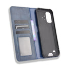 For UMIDIGI Bison Pro Magnetic Buckle Retro Pattern Horizontal Flip Leather Case with Holder & Card Slot & Wallet(Blue)