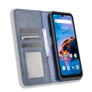 For UMIDIGI Bison Pro Magnetic Buckle Retro Pattern Horizontal Flip Leather Case with Holder & Card Slot & Wallet(Blue)