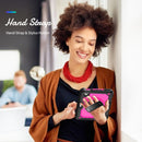 Shockproof Silicone + PC Protective Tablet Case with Holder & Shoulder Strap & Pen Slot For iPad mini 6(Rose Red + Black)