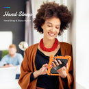 Shockproof Silicone + PC Protective Tablet Case with Holder & Shoulder Strap & Pen Slot For iPad mini 6(Black + Orange)