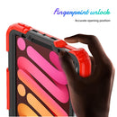 Shockproof Silicone + PC Protective Tablet Case with Holder & Shoulder Strap & Pen Slot For iPad mini 6(Black + Red)