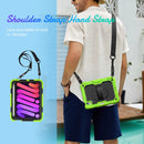 Shockproof Silicone + PC Protective Tablet Case with Holder & Shoulder Strap & Pen Slot For iPad mini 6(Black + Yellow Green)