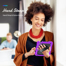 Shockproof Silicone + PC Protective Tablet Case with Holder & Shoulder Strap & Pen Slot For iPad mini 6(Black + Purple)