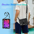 Shockproof Silicone + PC Protective Tablet Case with Holder & Shoulder Strap & Pen Slot For iPad mini 6(Black)
