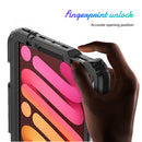 Shockproof Silicone + PC Protective Tablet Case with Holder & Shoulder Strap & Pen Slot For iPad mini 6(Black)