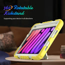 Shockproof Silicone + PC Protective Tablet Case with Holder & Shoulder Strap & Pen Slot For iPad mini 6(Beige + Yellow)