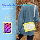 Shockproof Silicone + PC Protective Tablet Case with Holder & Shoulder Strap & Pen Slot For iPad mini 6(Beige + Yellow)