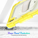 Shockproof Silicone + PC Protective Tablet Case with Holder & Shoulder Strap & Pen Slot For iPad mini 6(Beige + Yellow)
