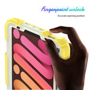 Shockproof Silicone + PC Protective Tablet Case with Holder & Shoulder Strap & Pen Slot For iPad mini 6(Beige + Yellow)