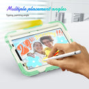 Shockproof Silicone + PC Protective Tablet Case with Holder & Shoulder Strap & Pen Slot For iPad mini 6(Beige + Light Green)