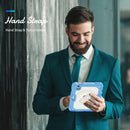 Shockproof Silicone + PC Protective Tablet Case with Holder & Shoulder Strap & Pen Slot For iPad mini 6(Beige + Cyan)