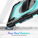 Shockproof Silicone + PC Protective Tablet Case with Holder & Shoulder Strap & Pen Slot For iPad mini 6(Light Blue + Black)