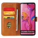 For Huawei P30 Pro Calf Texture Buckle Horizontal Flip Leather Case with Holder & Card Slots & Wallet(Khaki)