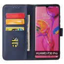 For Huawei P30 Pro Calf Texture Buckle Horizontal Flip Leather Case with Holder & Card Slots & Wallet(Blue)