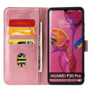 For Huawei P30 Pro Calf Texture Buckle Horizontal Flip Leather Case with Holder & Card Slots & Wallet(Rose Gold)