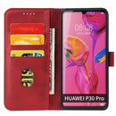 For Huawei P30 Pro Calf Texture Buckle Horizontal Flip Leather Case with Holder & Card Slots & Wallet(Red)