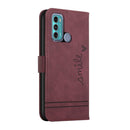 For Motorola Moto G40 / G60 Retro Skin Feel Horizontal Flip Soft TPU + PU Leather Case with Holder & Card Slots & Photo Frame(Wine Red)