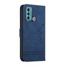 For Motorola Moto G40 / G60 Retro Skin Feel Horizontal Flip Soft TPU + PU Leather Case with Holder & Card Slots & Photo Frame(Blue)