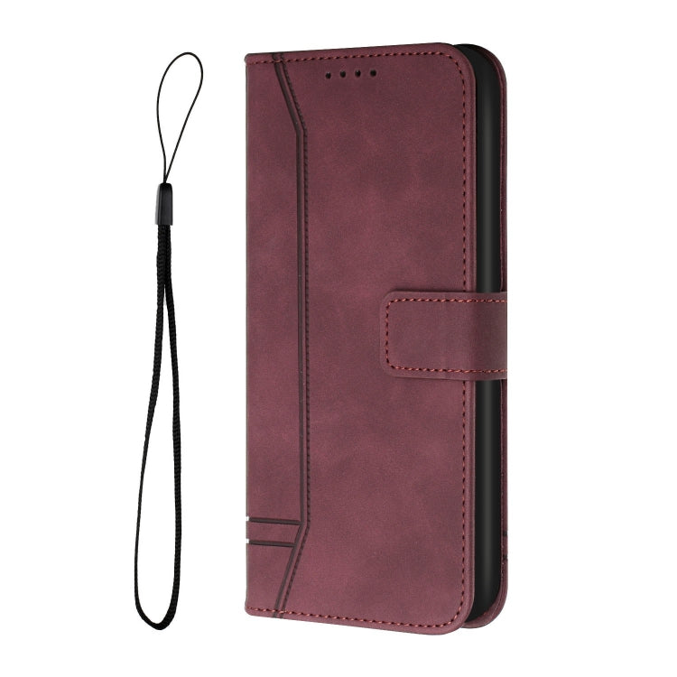 For Motorola Moto G60S Retro Skin Feel Horizontal Flip Soft TPU + PU Leather Case with Holder & Card Slots & Photo Frame(Wine Red)