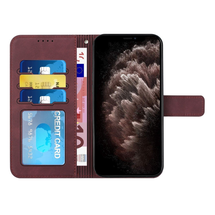 For Motorola Moto G60S Retro Skin Feel Horizontal Flip Soft TPU + PU Leather Case with Holder & Card Slots & Photo Frame(Wine Red)