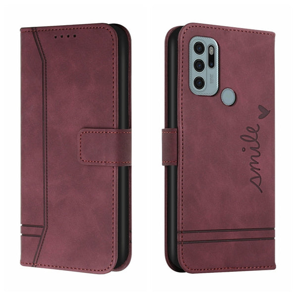 For Motorola Moto G60S Retro Skin Feel Horizontal Flip Soft TPU + PU Leather Case with Holder & Card Slots & Photo Frame(Wine Red)