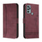 For Motorola Moto G60S Retro Skin Feel Horizontal Flip Soft TPU + PU Leather Case with Holder & Card Slots & Photo Frame(Wine Red)