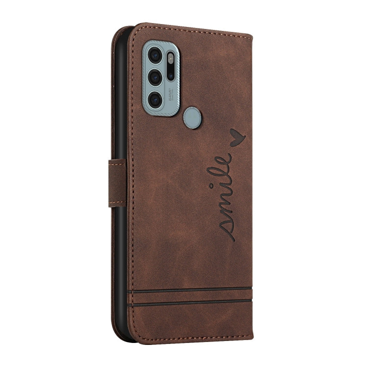 For Motorola Moto G60S Retro Skin Feel Horizontal Flip Soft TPU + PU Leather Case with Holder & Card Slots & Photo Frame(Coffee)