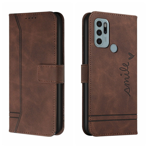 For Motorola Moto G60S Retro Skin Feel Horizontal Flip Soft TPU + PU Leather Case with Holder & Card Slots & Photo Frame(Coffee)