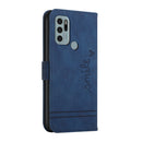 For Motorola Moto G60S Retro Skin Feel Horizontal Flip Soft TPU + PU Leather Case with Holder & Card Slots & Photo Frame(Blue)