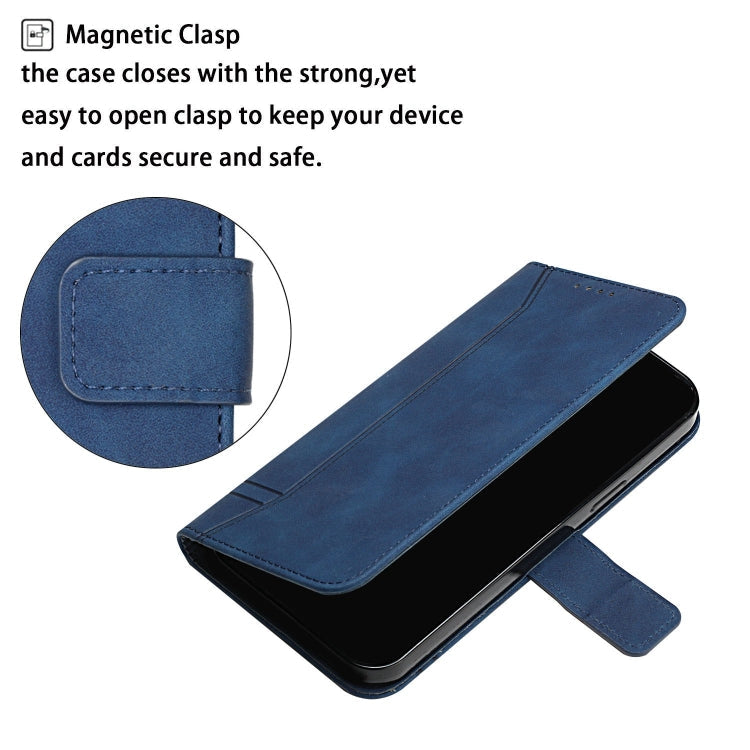 For Motorola Moto G60S Retro Skin Feel Horizontal Flip Soft TPU + PU Leather Case with Holder & Card Slots & Photo Frame(Blue)