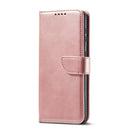For Samsung Galaxy S21 FE 5G Calf Texture Buckle Horizontal Flip Leather Case with Holder & Card Slots & Wallet(Rose Gold)