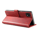 For Samsung Galaxy A22 5G Calf Texture Buckle Horizontal Flip Leather Case with Holder & Card Slots & Wallet(Red)