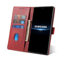 For Samsung Galaxy A22 5G Calf Texture Buckle Horizontal Flip Leather Case with Holder & Card Slots & Wallet(Red)